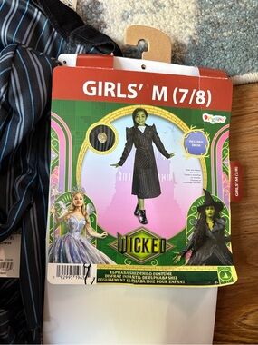 Rubie's Girls Wicked Elphaba Pinstripe Dress Costume - Black
